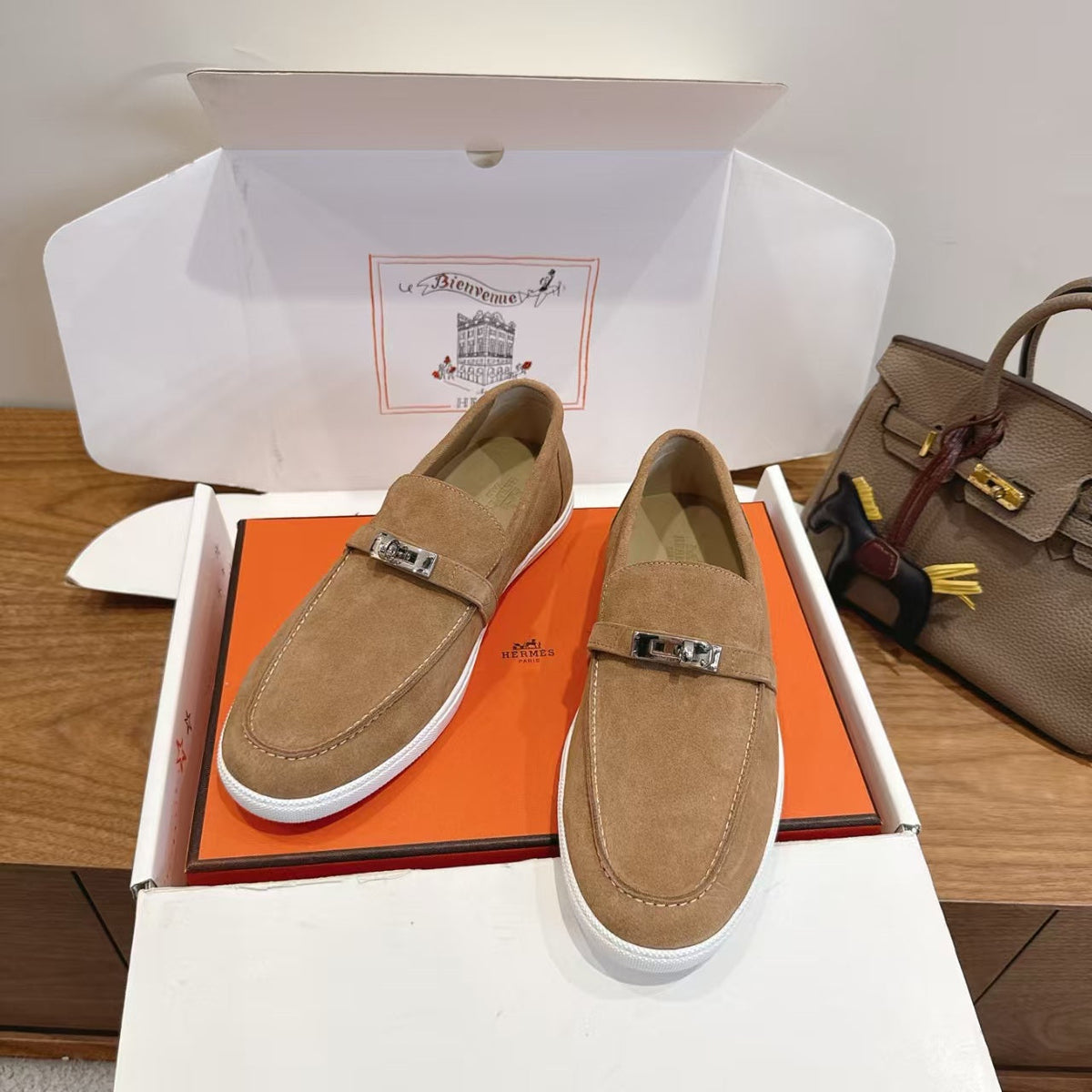 Hermes 2026 Mind Loafer Suede Rubbber