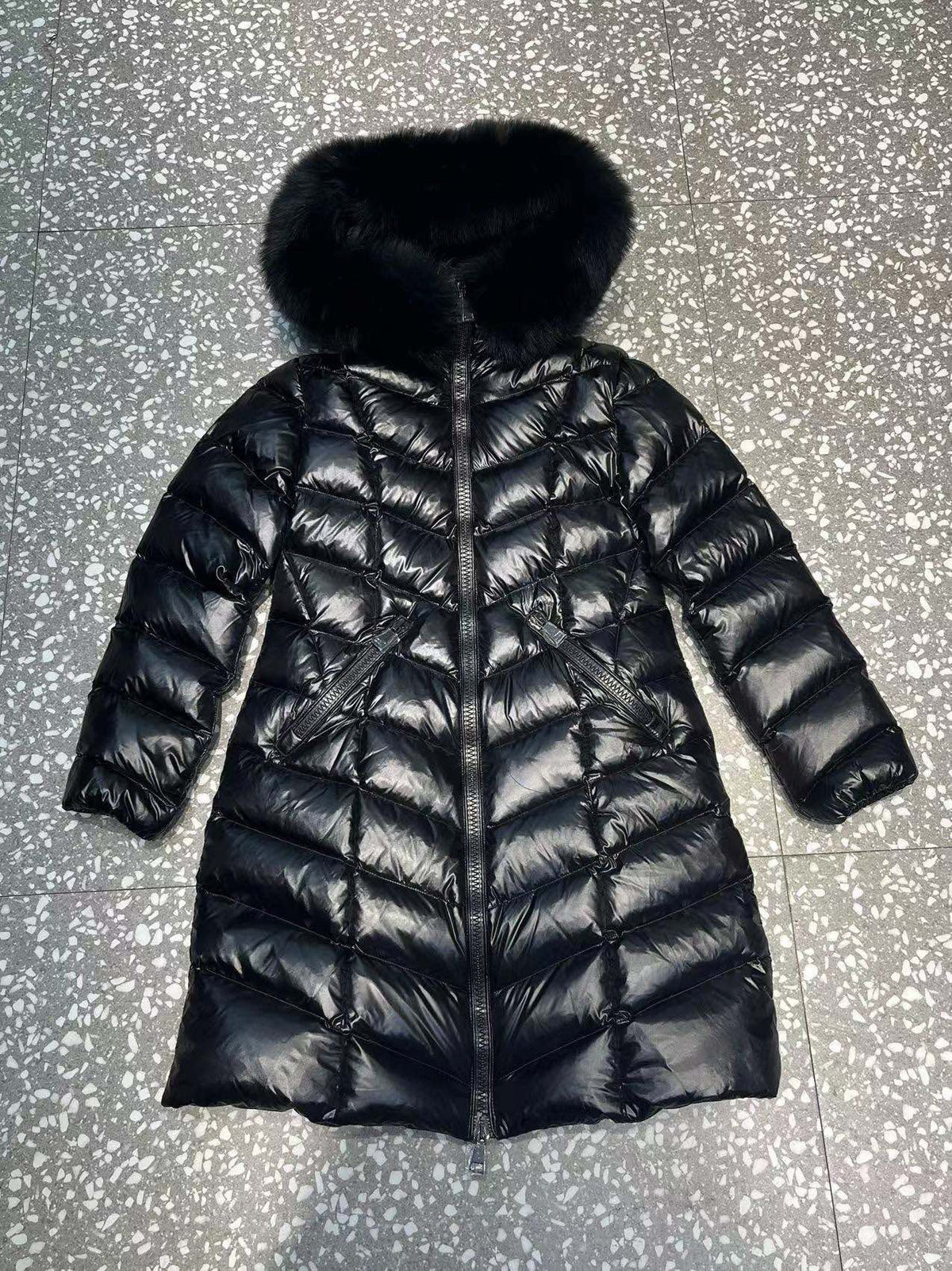 Moncler 2026 Fulmarus Long Down Jacket Black Nylon Fabric