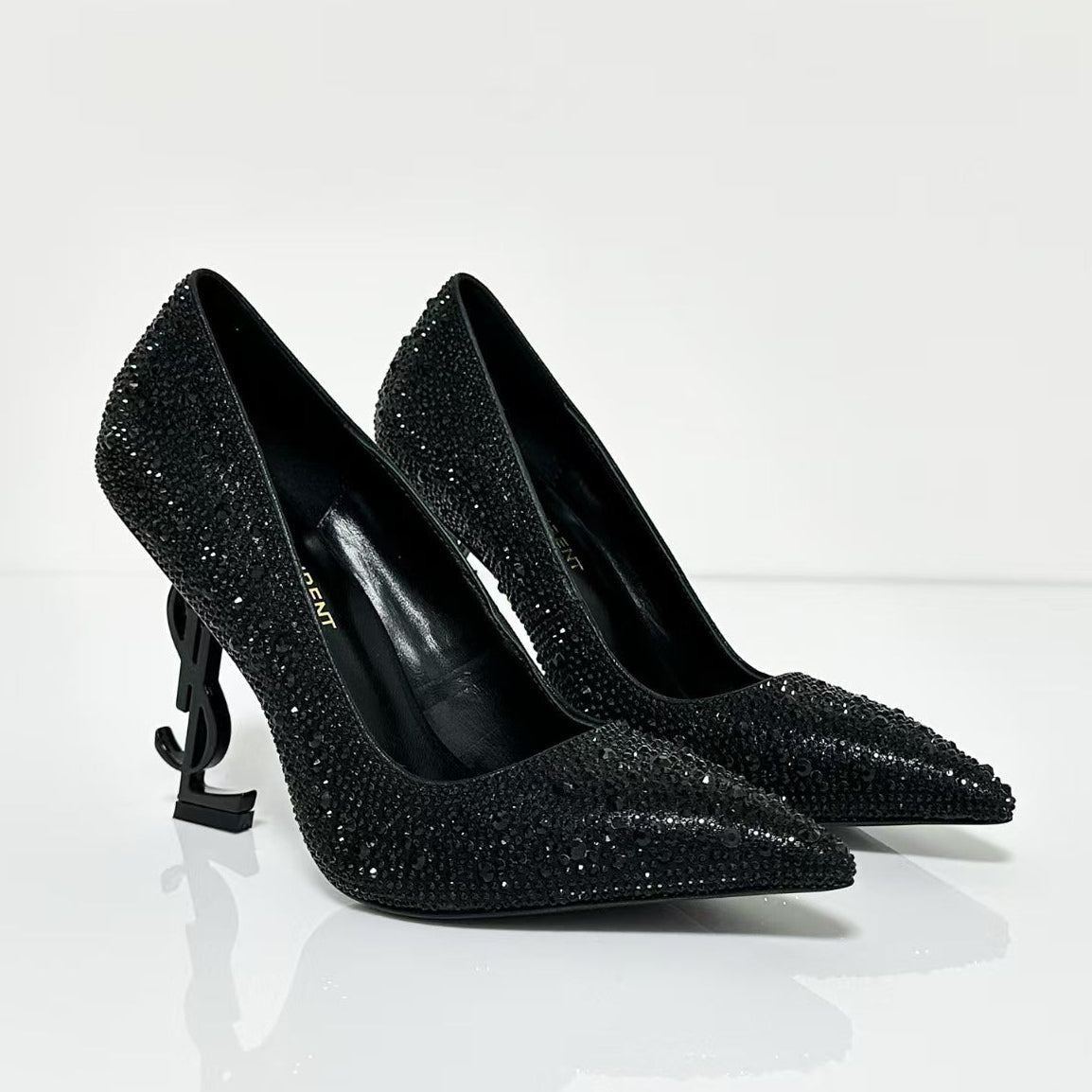 YSL 2026 Embellished Rhinestones Opyum Pumps Leather