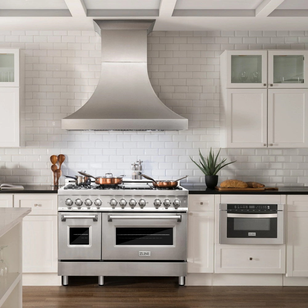 ZLINE 48" Professional Dual Fuel Range in Stainless Steel with Color Door Options (RA48)