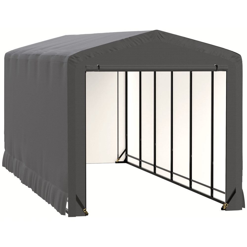 ShelterLogic ShelterTube Wind and Snow-Load Rated Garage, 10 ft. Wide Gray