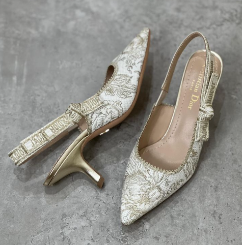 CD 25 Slingback Pump Cream Transparent Mesh