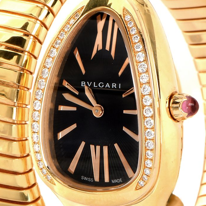 Bvlgari Serpenti Diamond Tubogas 35mm Ladies Yellow Gold Watch