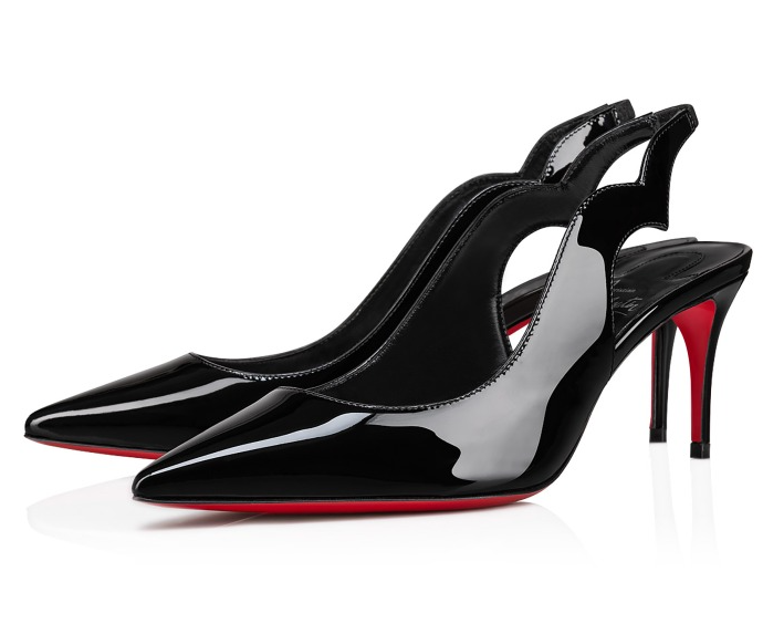 CL Hot Chick Sling 70 Mm Sling Back Pumps Patent Leather Black