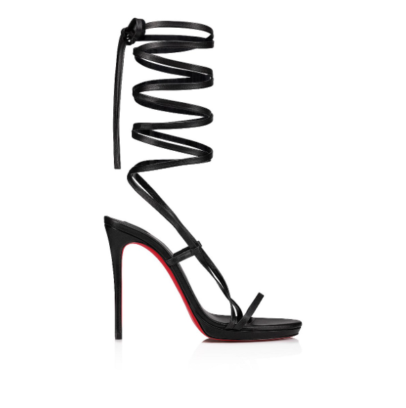 CL Sekmeta Alta 120mm Platform Sandals Iridescent Nappa Leather Black