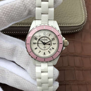 J12 PINK BEZEL ARABIC NUMERALS 33MM