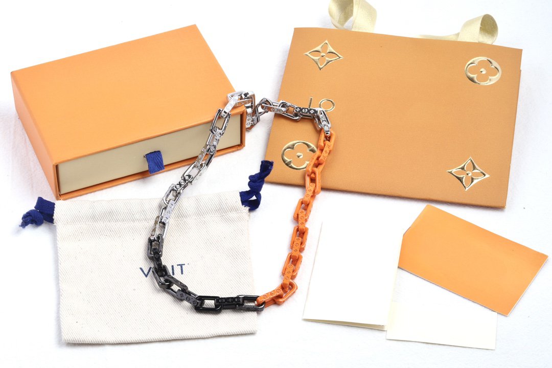 LV ORANGE BAMBOO SPLICING NECKLACE