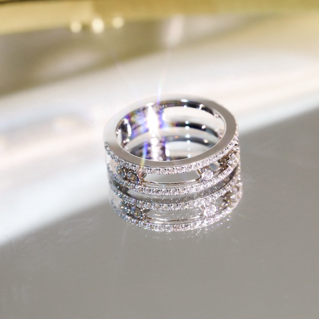 MOVE ROMANE SILVER DIAMOND RING