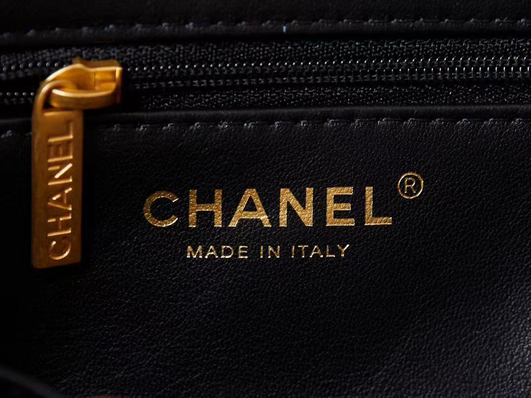 CC Quilted Mini Kelly Bag Black Velvet