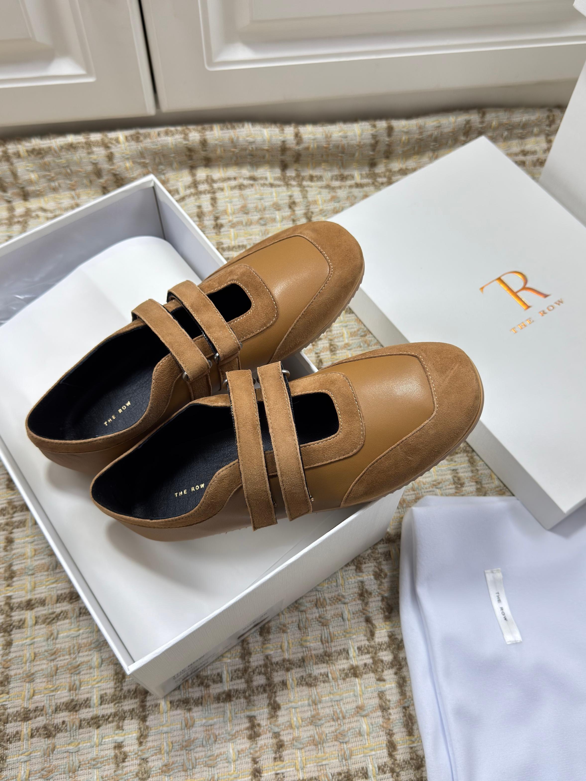 The Row 2025 Ballet Flat Sheepskin Suede 560619