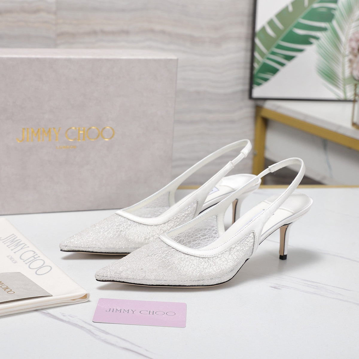 Jimmy Choo 2026 Amita Slingback 65mm Mesh 961758