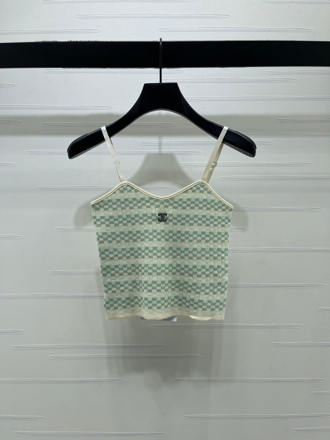 Chanel 2026 Checkerboard Knit Camisole Wool 366356