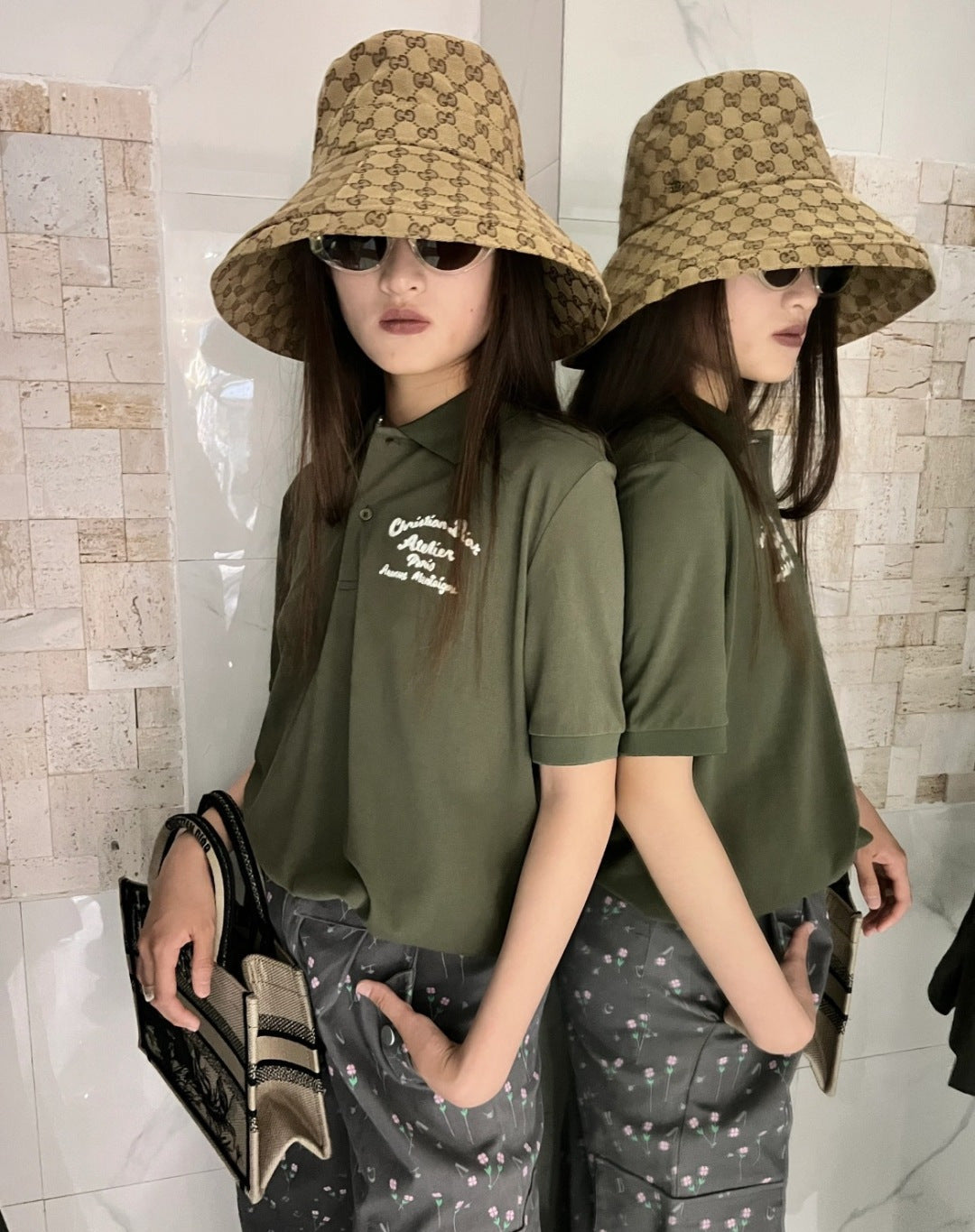 Gucci GG Canvas Wide Brim Hat