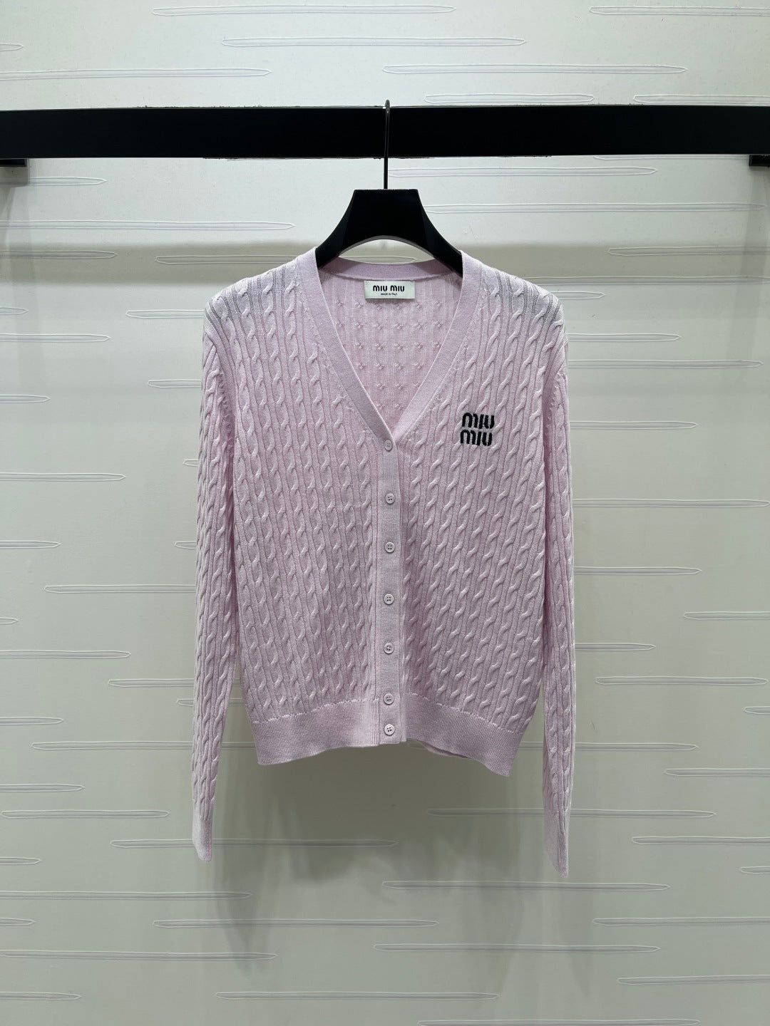 Miumiu 2026 Knit V-neck Long-Sleeve Cardigan Wool 417676