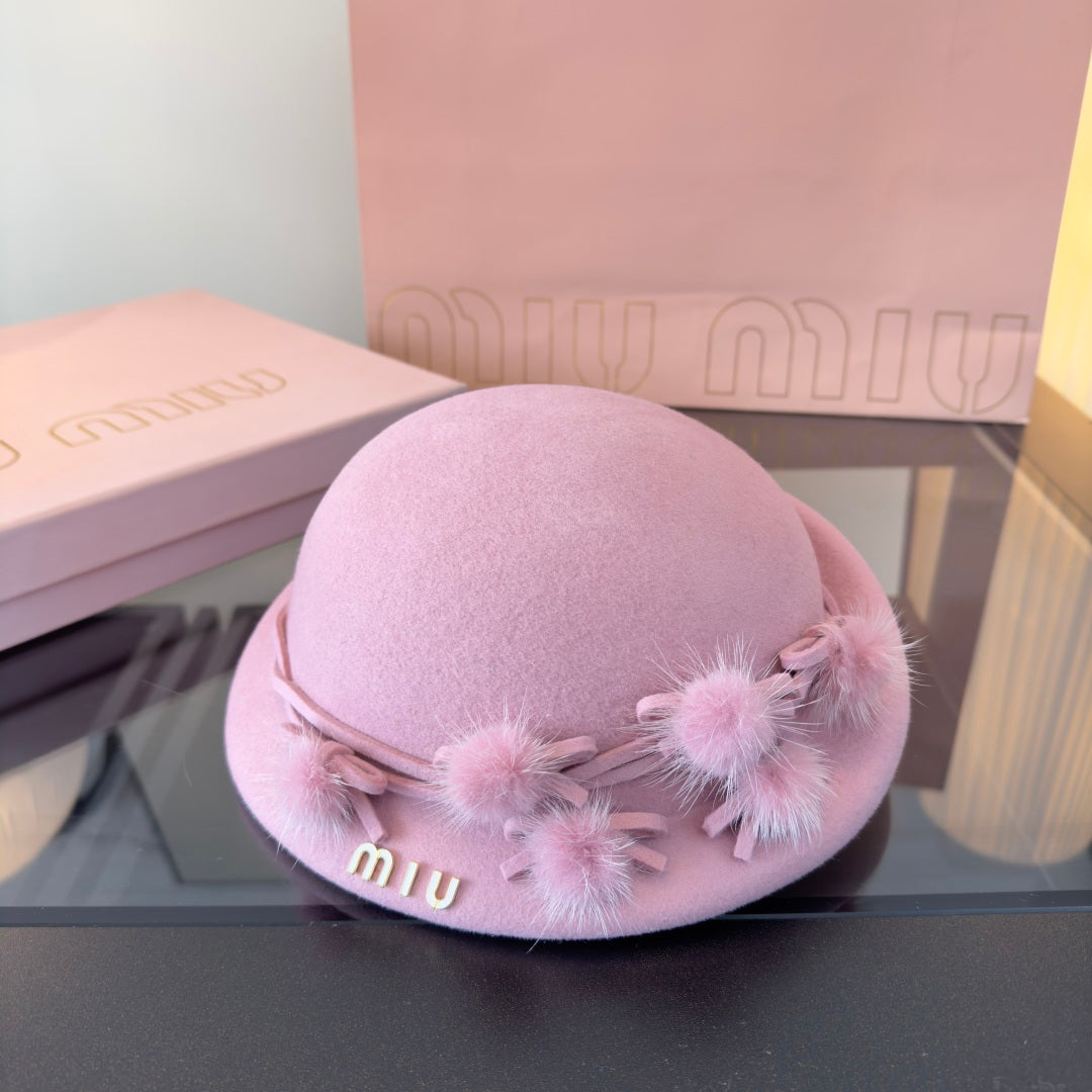 Miumiu Cashmere Bucket Hat 477664