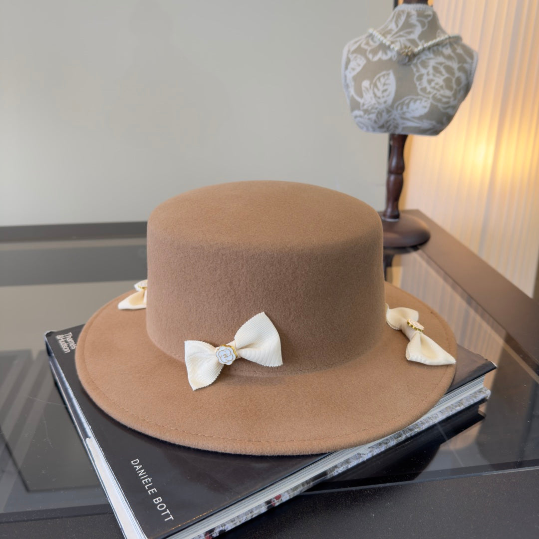 Chanel Bow Cashmere Flat Top 477667