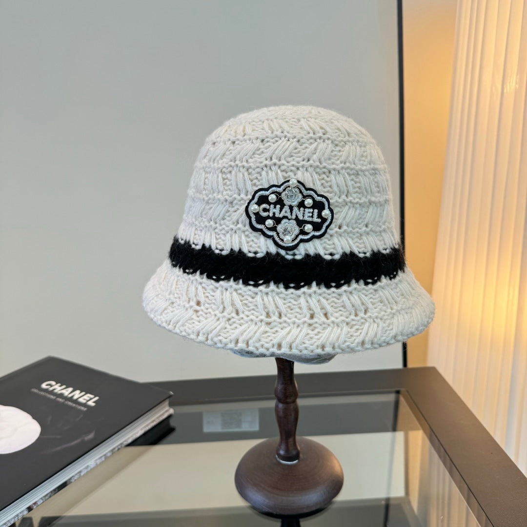 Chanel Rhinestone-embellished Logo Hat 477568