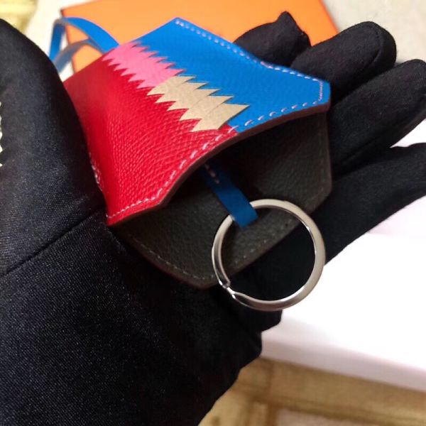 HM Clochette Cles Grand Tressage Charm In Ruby And Blue