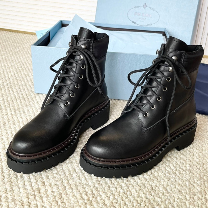 Prada 2026 Re-Nylon Ankle Boots Cowhide 149578