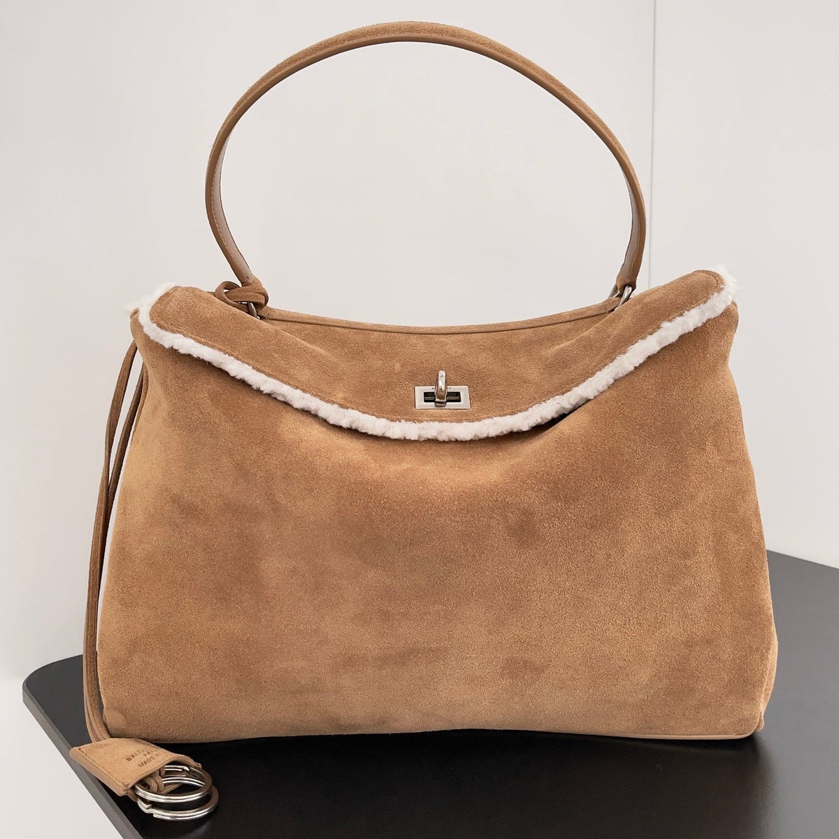 Balenciaga 2026 Rodeo Bag Silver Buckle Suede Leather