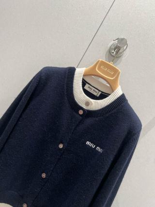 Miu Miu Two-piece Round Neck Knitted Cardigan Polyamide 209517