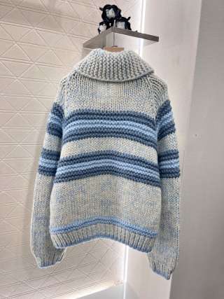 Miumiu 25 Lapel Zipper sweater Cardigan Wool