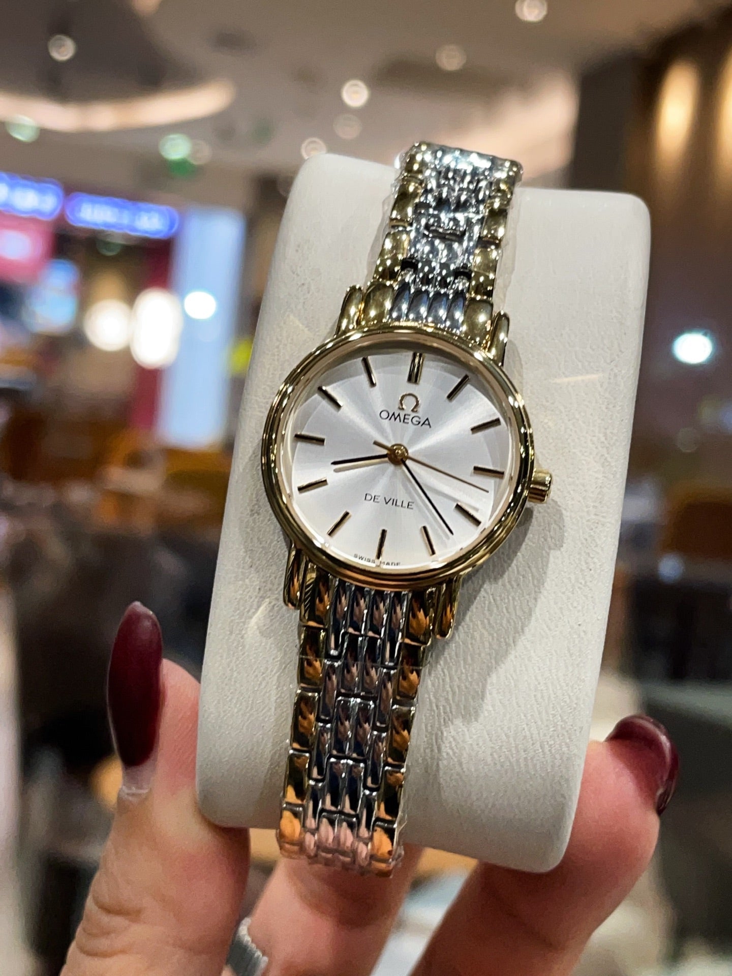 Omega De Ville 26mm Silver Gold Strap