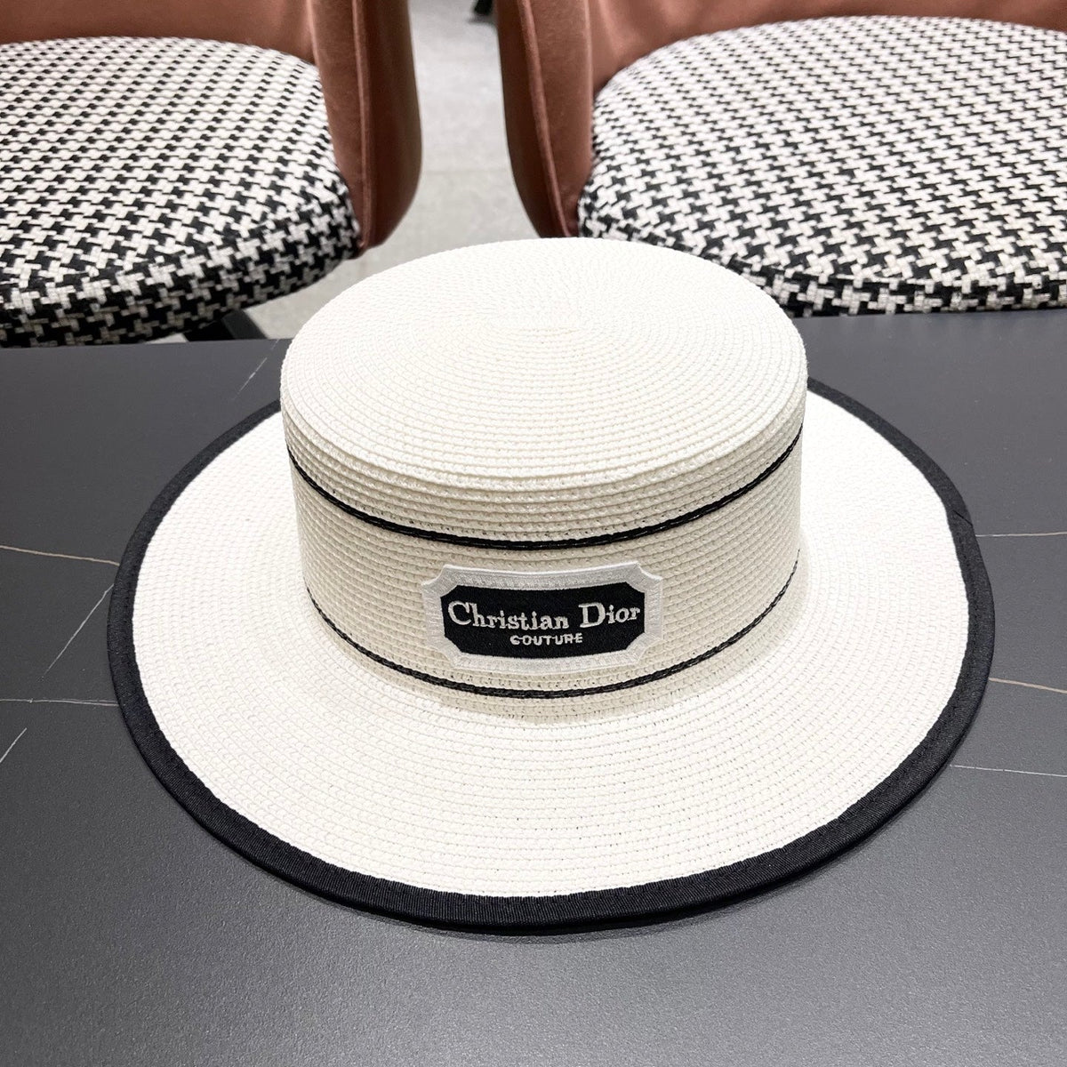 Dior Logo Straw Hat 491785