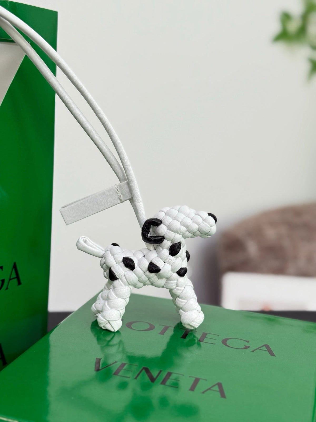 Bottega Veneta Dog Charm Lambskin