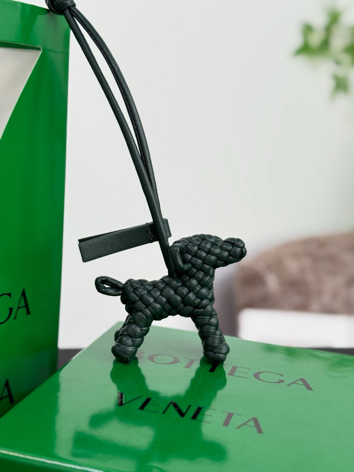 Bottega Veneta Dog Charm Lambskin