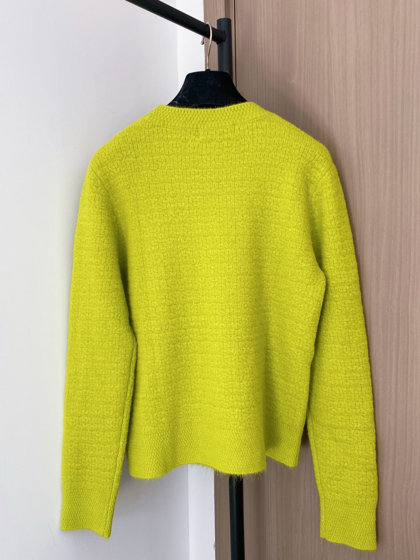 Miumiu 2025 Sweater Lime Green and Gray Wool