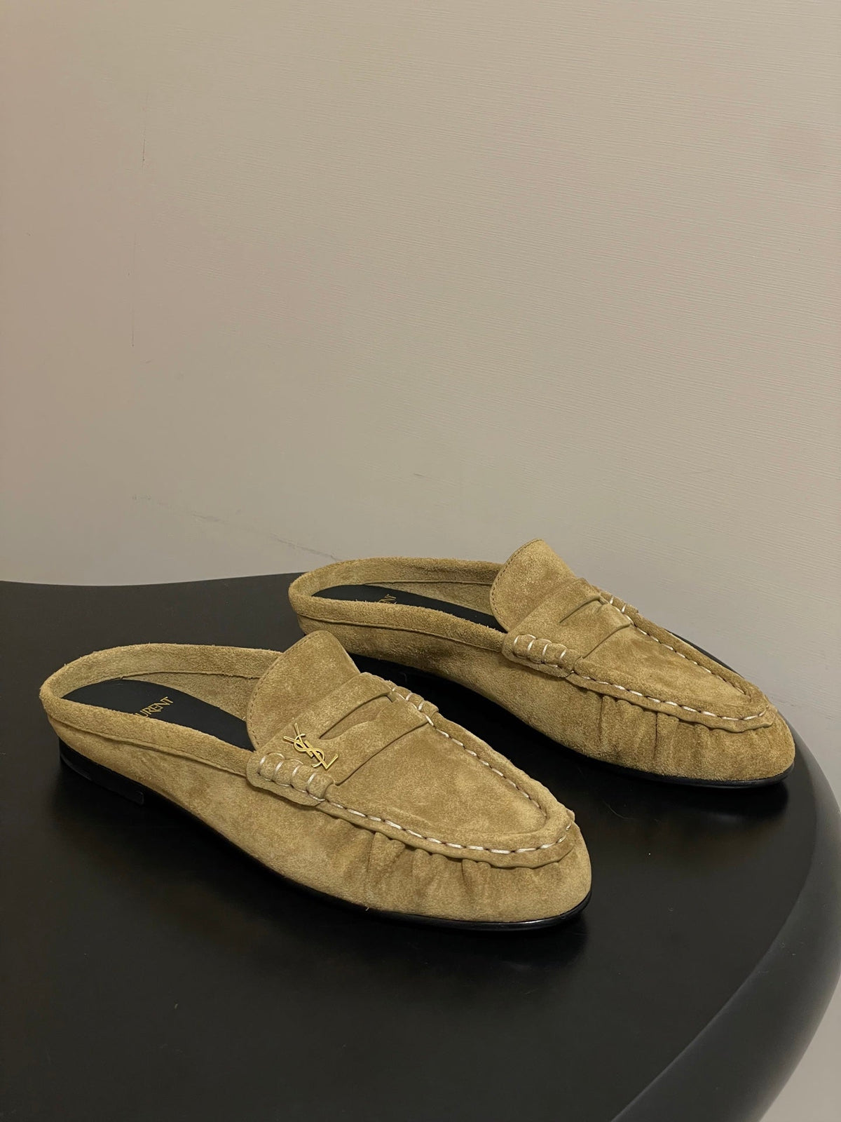 Saint Laurent 2026 Le Loafer Mules Suede Leather 593933