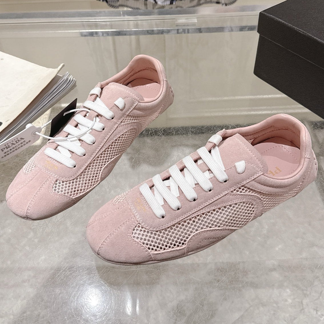 Prada 2026 Montecarlo Re-Edition Sneakers Mesh Suede 148099