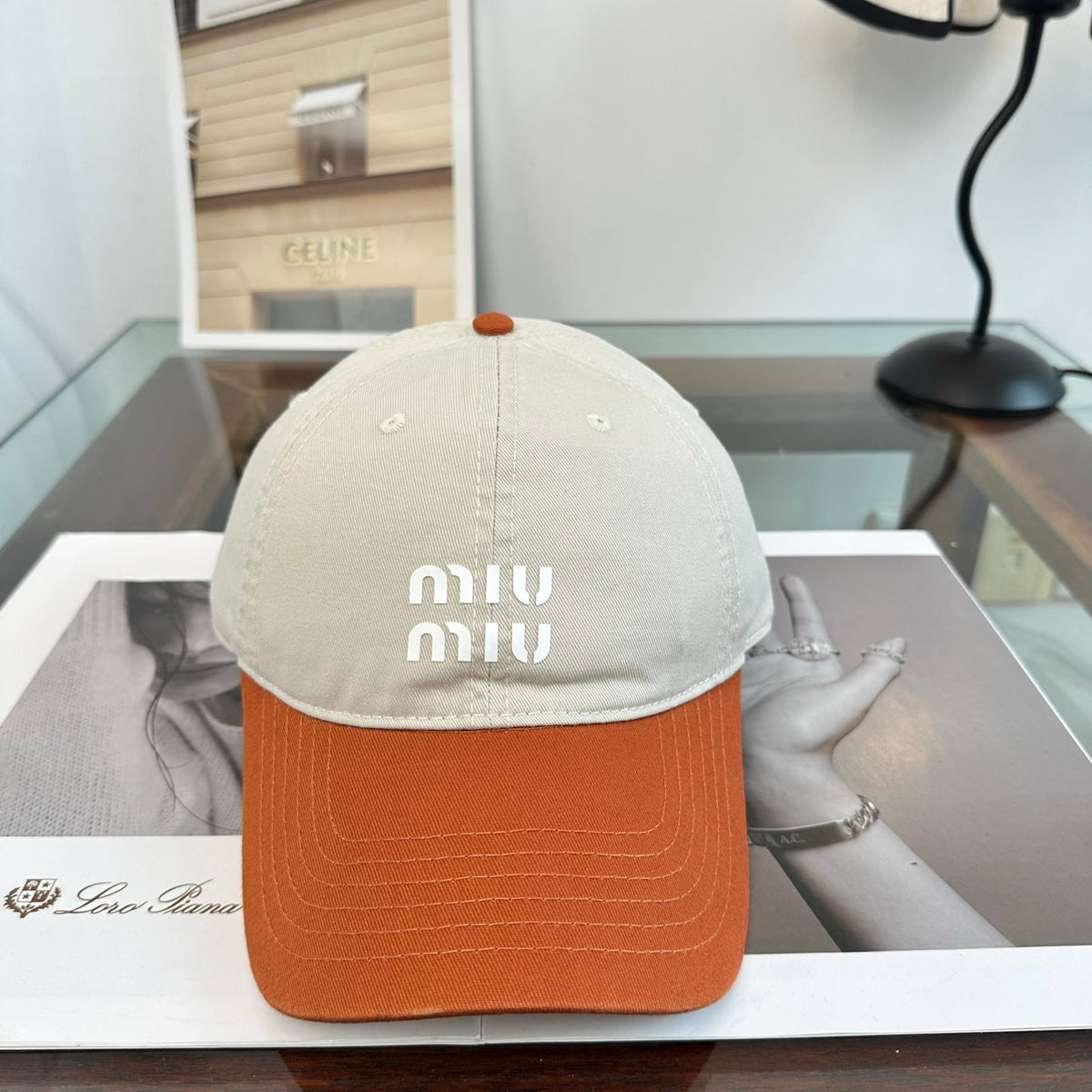Miu Miu Two-tone Baseball Cap 229123