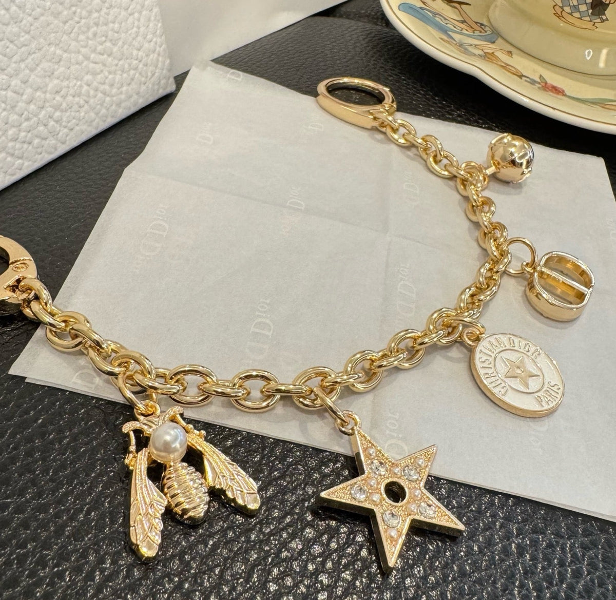 Dior Metal Charm Keychain 353620