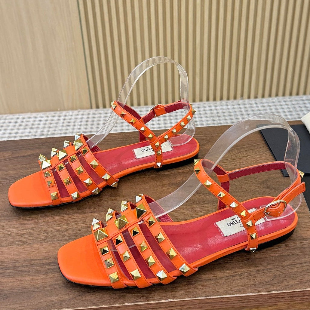 Valentino Garavani Rockstud Caged Calfskin Sandals 863321