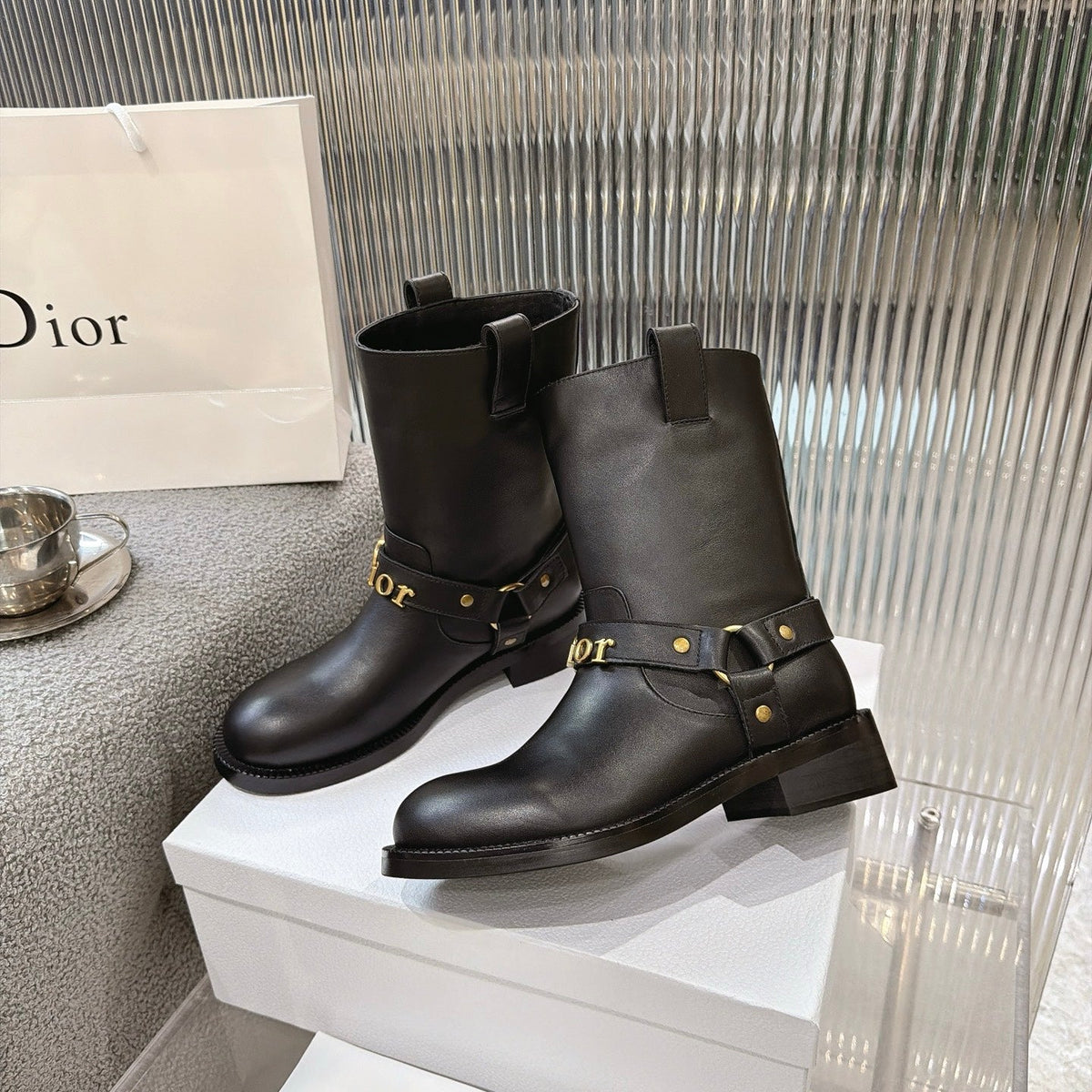 Dior 2026 Bolt Ankle Boot 35mm Suede Calfskin 927513