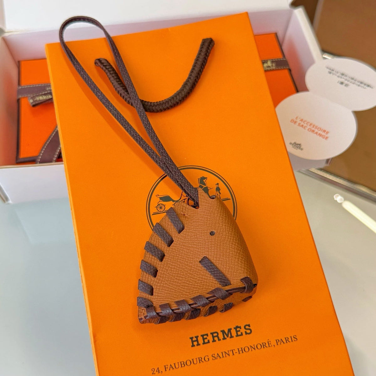 Hermes Cheval Tresse Charm Leather