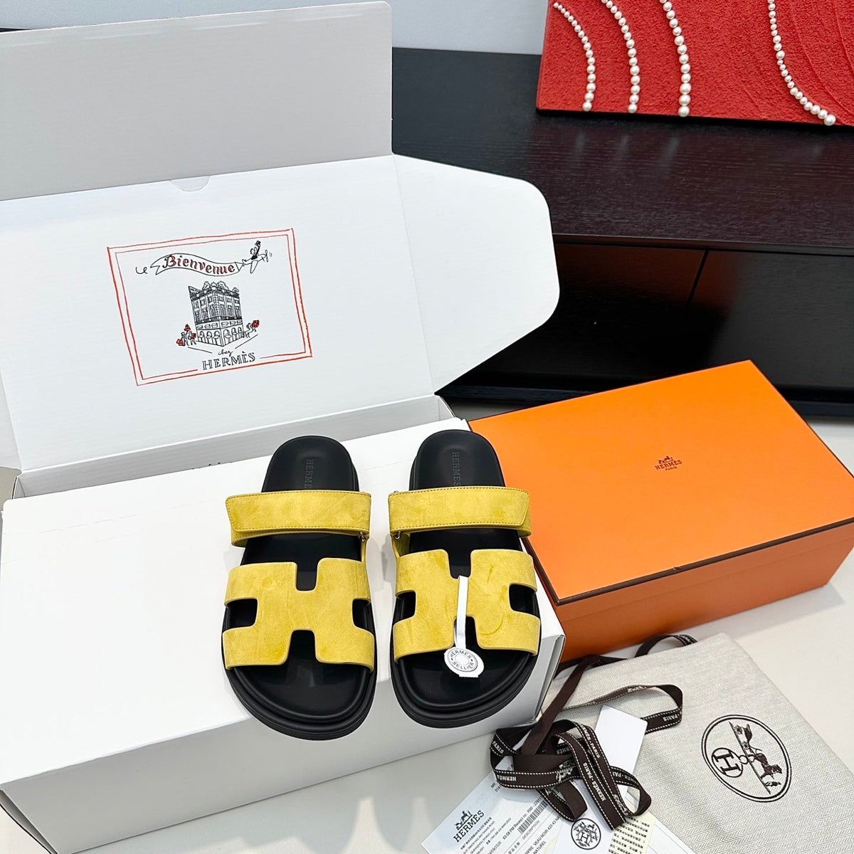 Hermes 2026 Chypre Sandal Suede Leather 992529