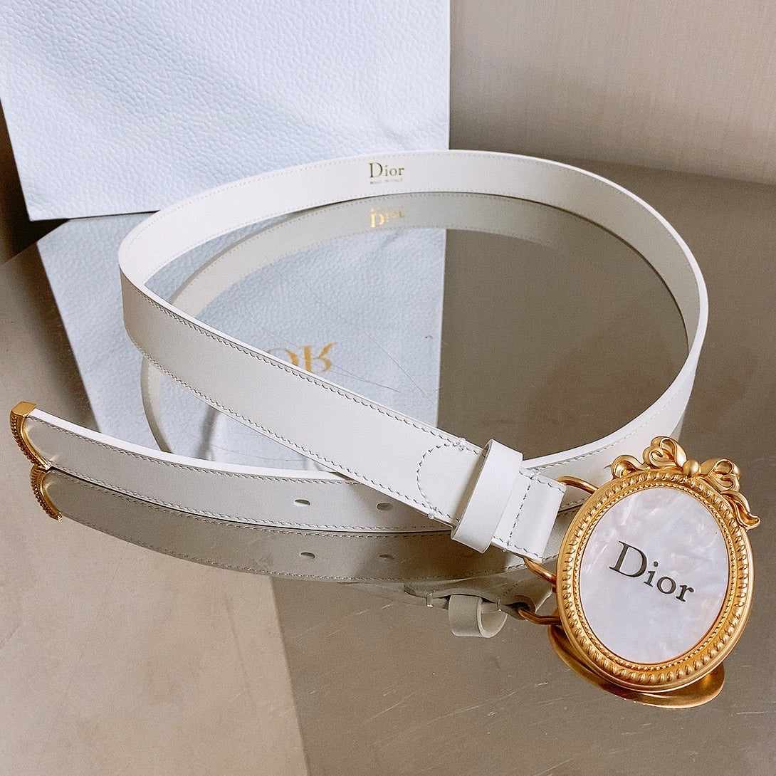 Dior 2026 Dior Médaillon 7cm Belt Buckle 25mm Leather 216226