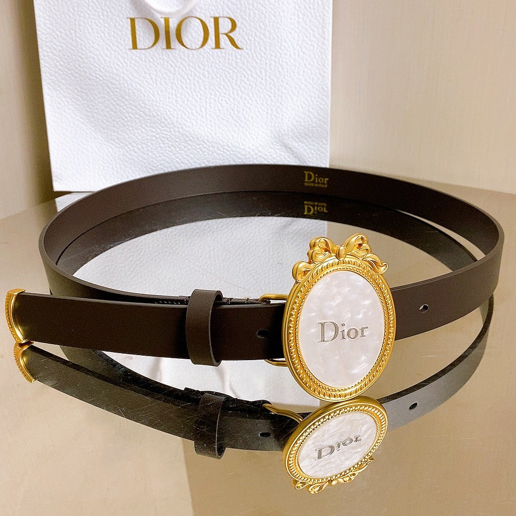 Dior 2026 Dior Médaillon 7cm Belt Buckle 25mm Leather 216226