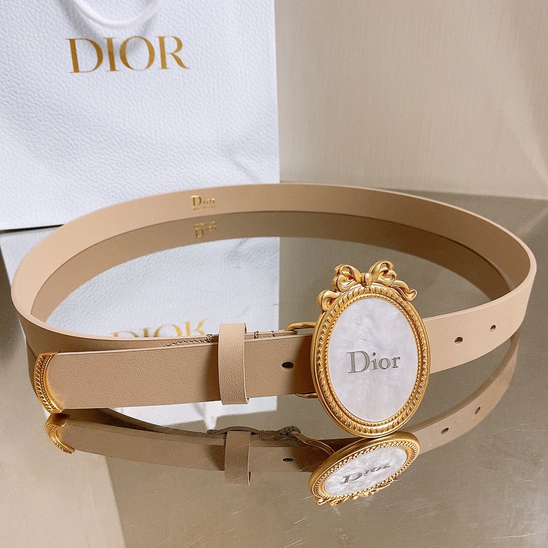 Dior 2026 Dior Médaillon 7cm Belt Buckle 25mm Leather 216226