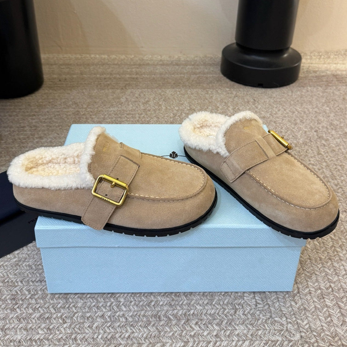 Prada 2026 Desert Mules Suede 151226