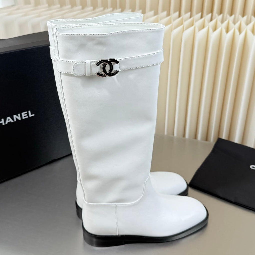 Chanel 2026 Turnlock CC Knee High Boots Leather 123414