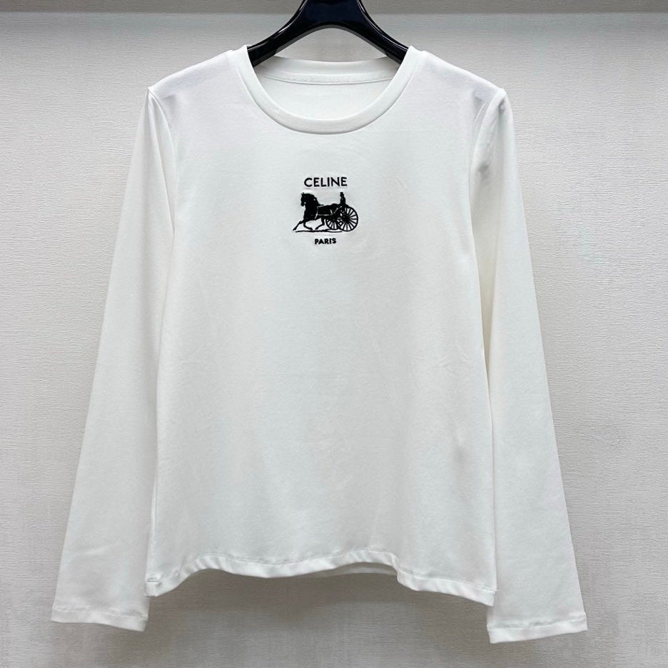 Celine 2026 Long-Sleeved T-Shirt Cotton 433909