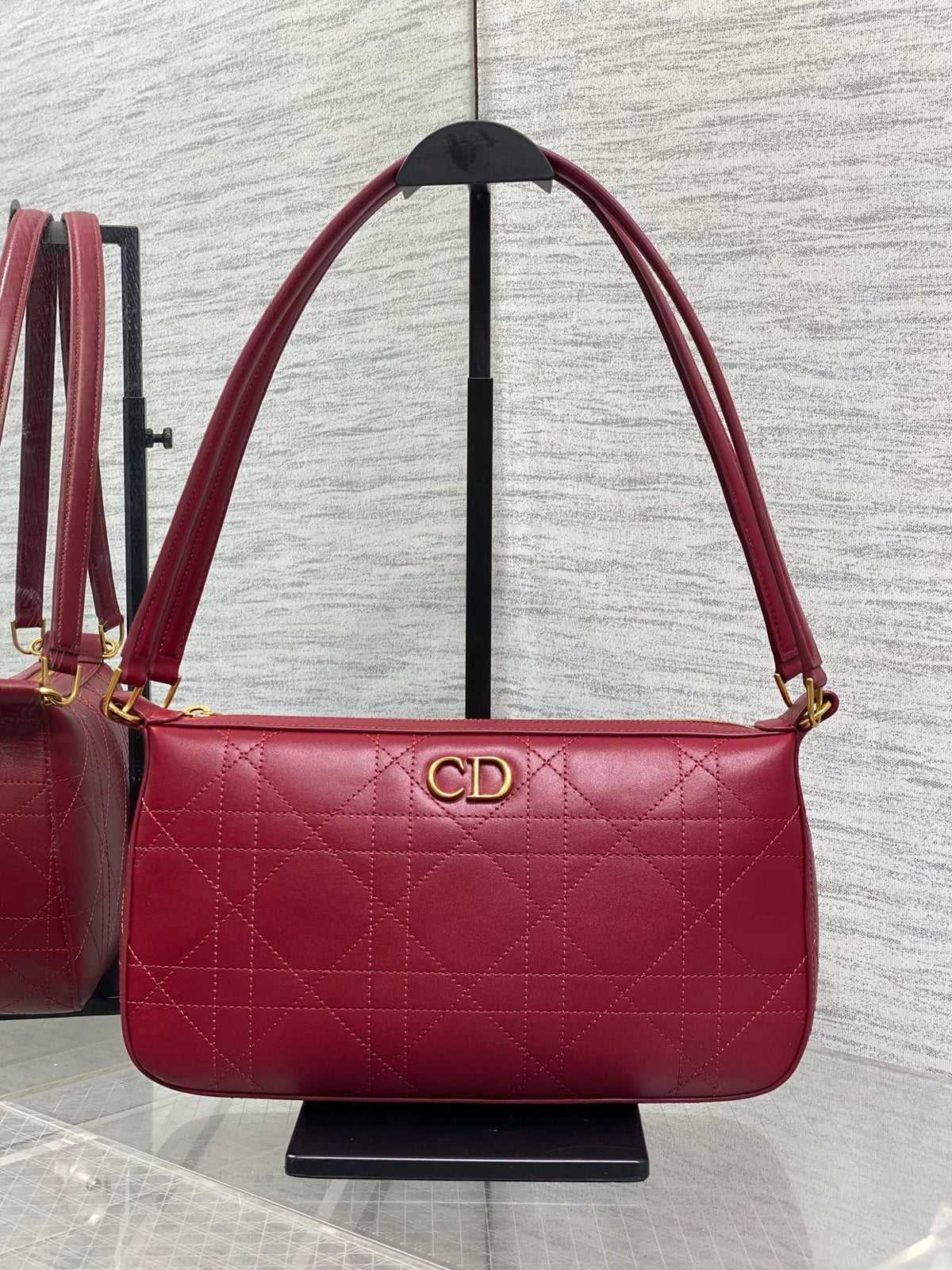 Dior 2026 Quilted Leather Zippered Shoulder Bag 26cm Suede Leather 403691