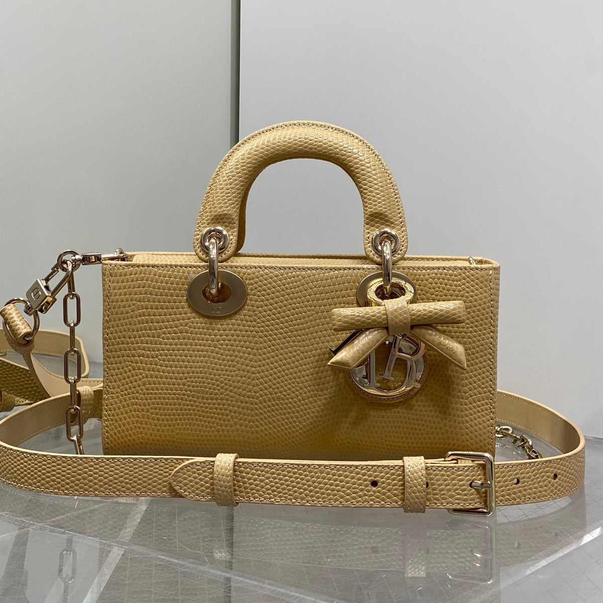 Dior 2026 Lady Butterfly Knot Bag 22cm Leather 408708