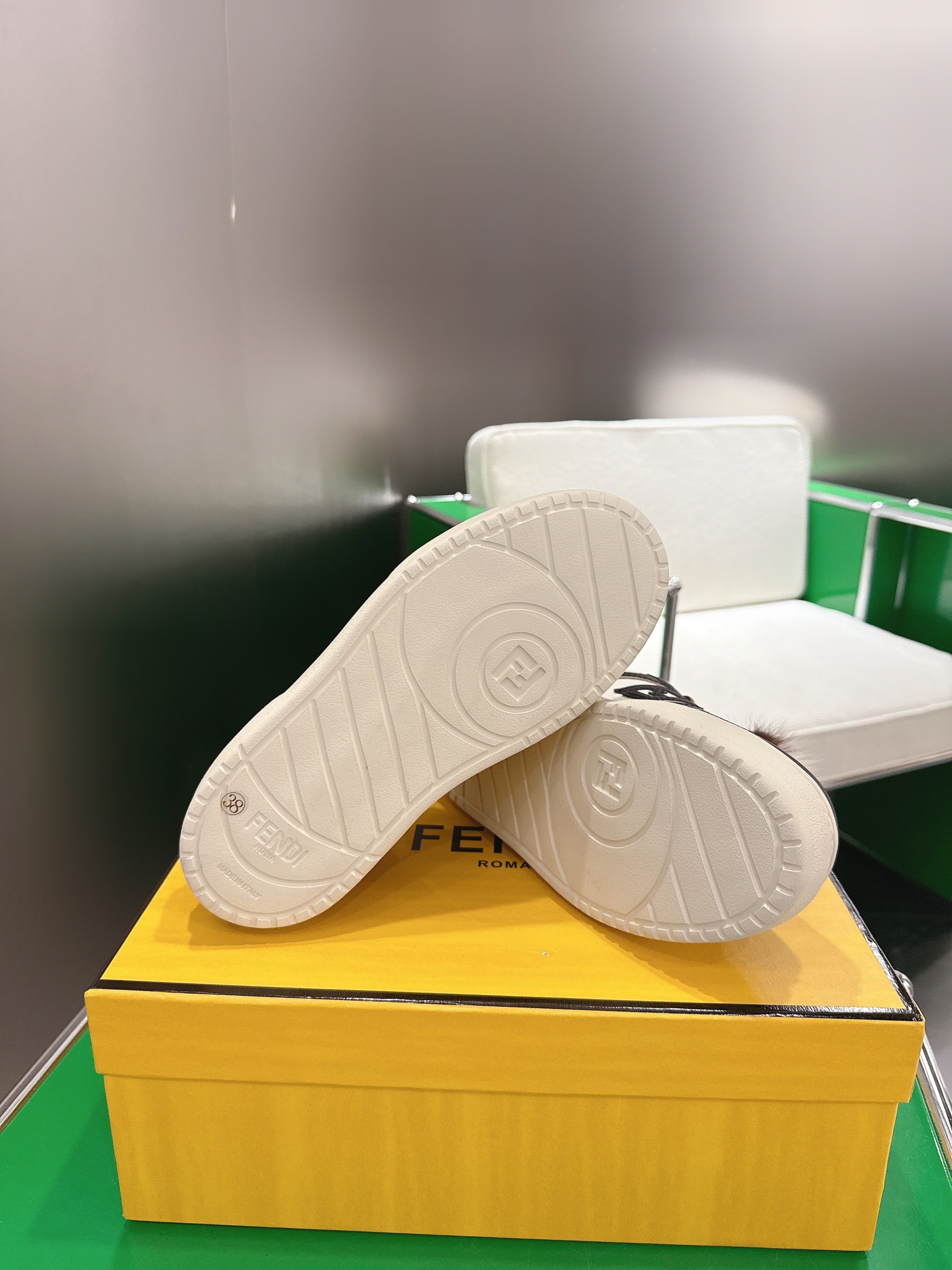 Fendi 2025 Match Platform Sneakers Black Leather 562576