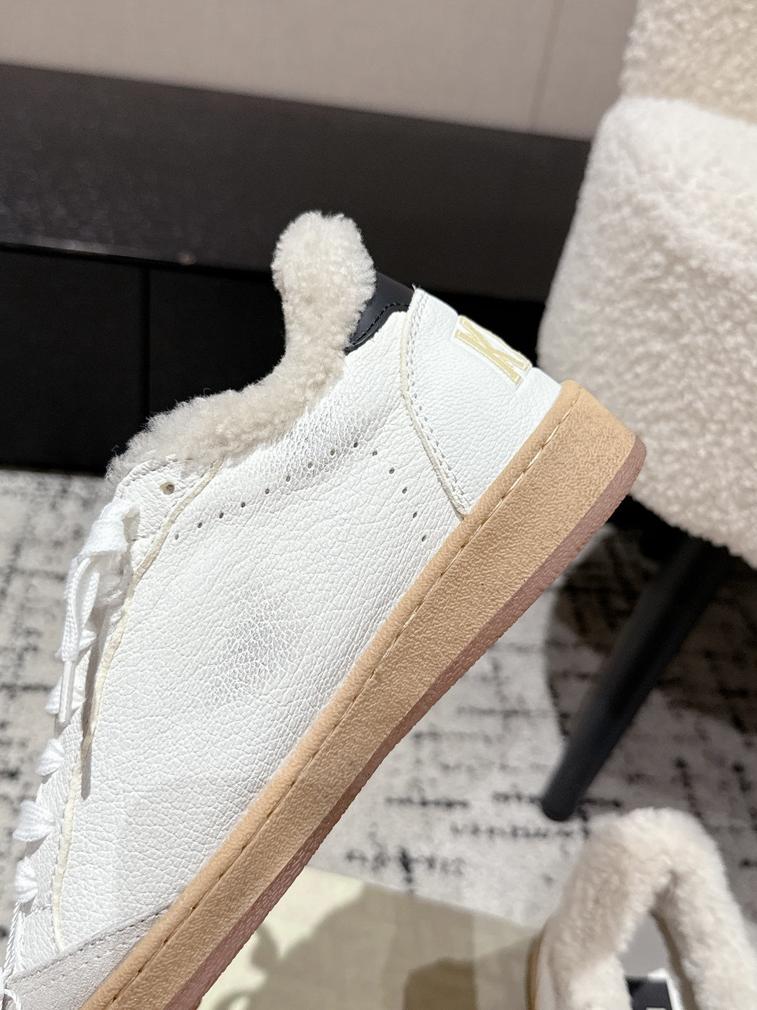 Golden Goose 2025 Star Sneaker White Black mix Leopard Wool Cowhide 500588