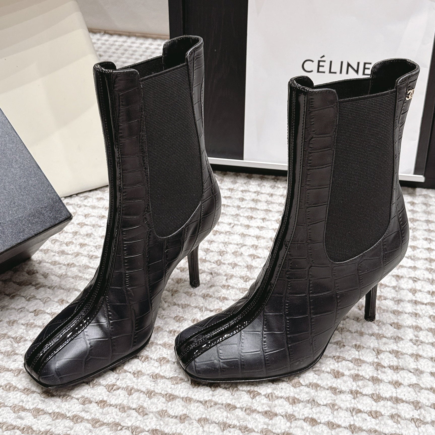 Chanel 2026 Boots 85mm Patent Calfskin 930660